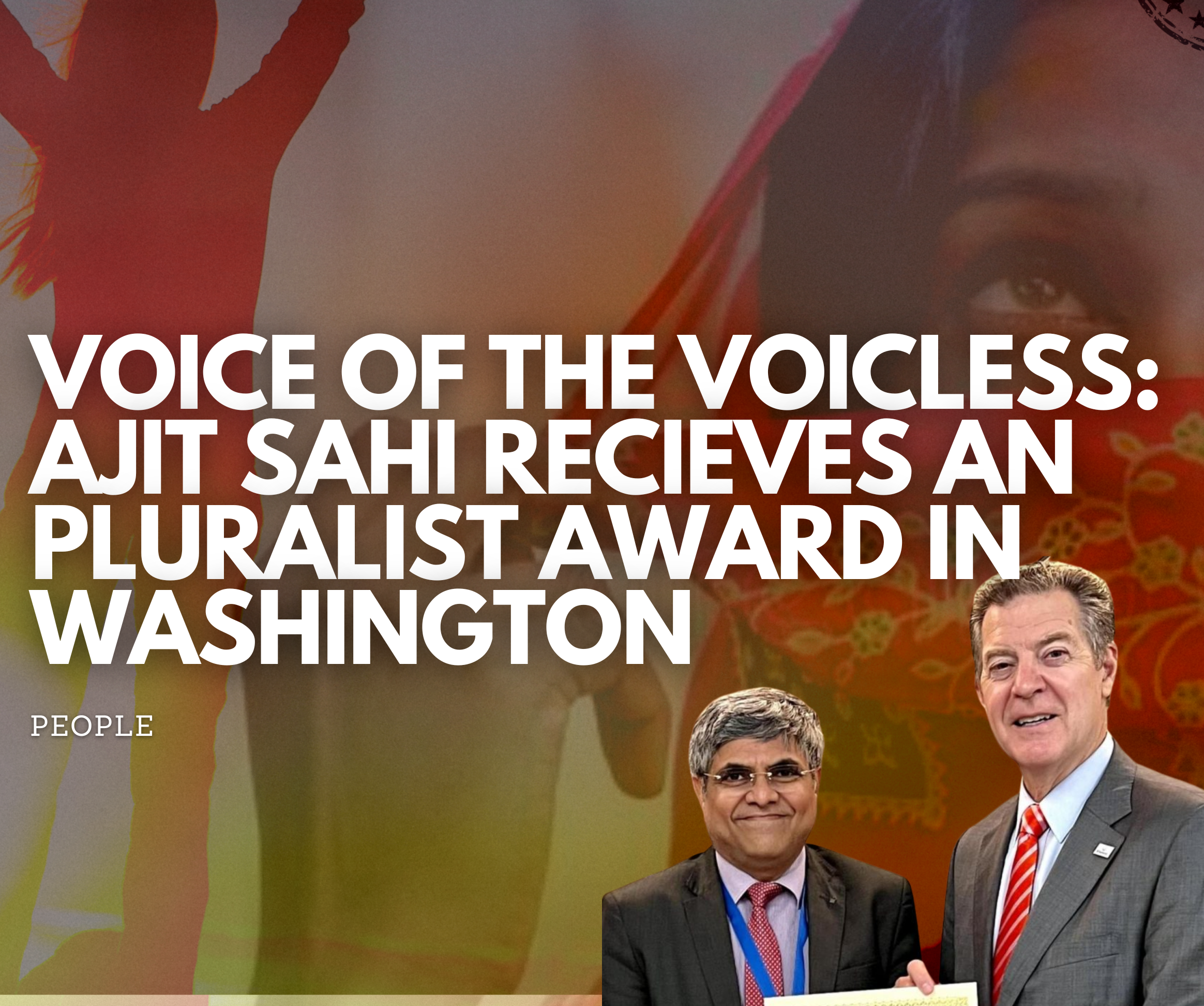 Aajit Sahi recieves pluralist award in Washington